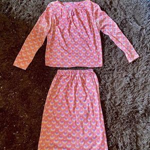 Authentic Vintage 60s Shirt And Skirt.